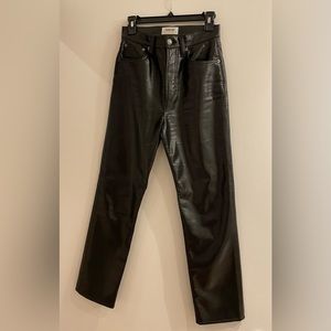 Agolde 90s Pinch Waist recycled leather pants.